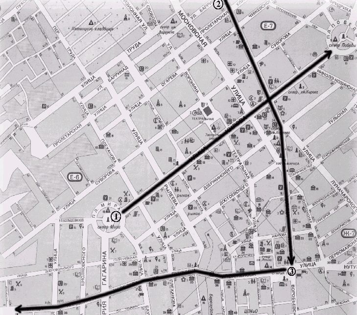 Схема города Калуги